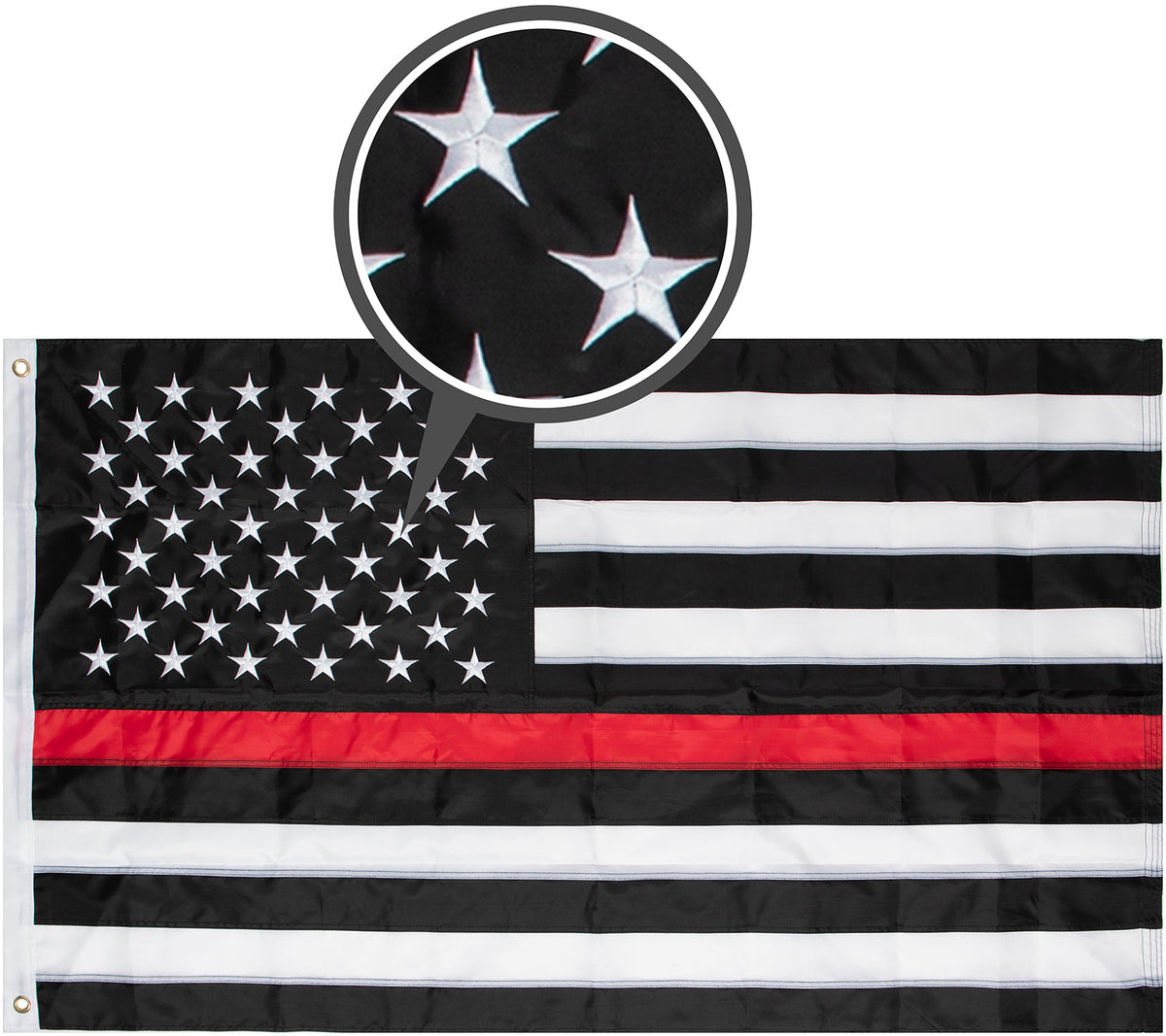 Thin Red Line Deluxe TRL USA Support Firefighters Outdoors Flag, 3' x 5'