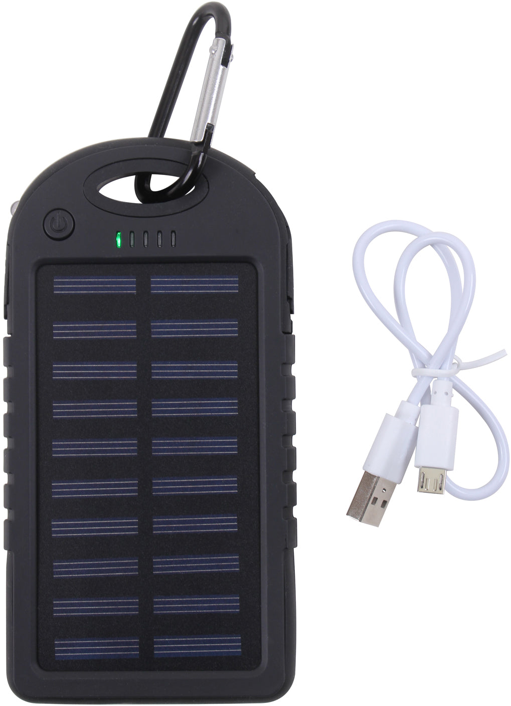 Black Waterproof Solar Power Bank