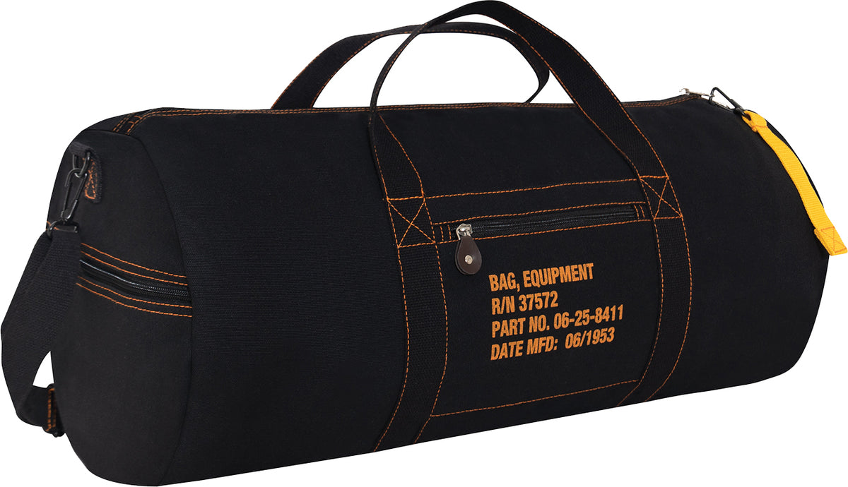 Cotton Canvas Travel Equipment Flight Carry Duffle Shoulder Bag