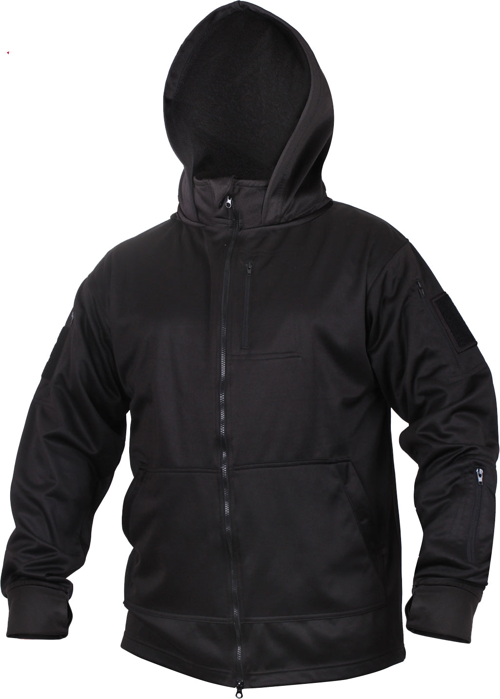 Black Tactical Zip Up Hoodie