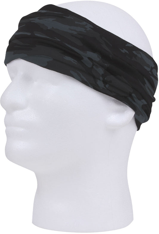Black Camo - Multi-Use Neck Gaiter & Face Cover Tactical Lightweight Wrap