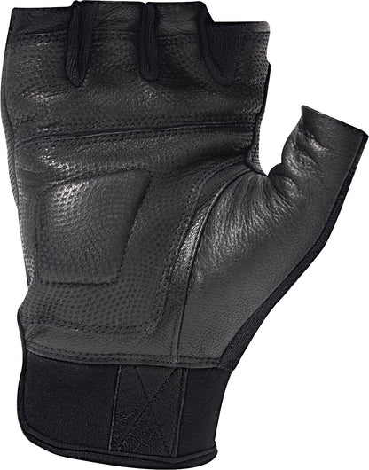 Black - Fingerless Cut Resistant Carbon Hard Knuckle Gloves