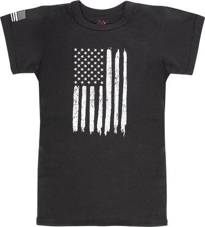 Black Kids US Flag T-Shirt