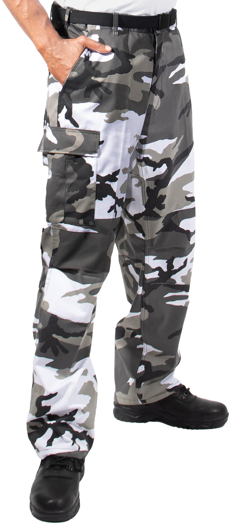 City Camo - Tactical BDU Pants Cargo Fatigues - Poly/Cotton - Zipper Fly - Relaxed Fit