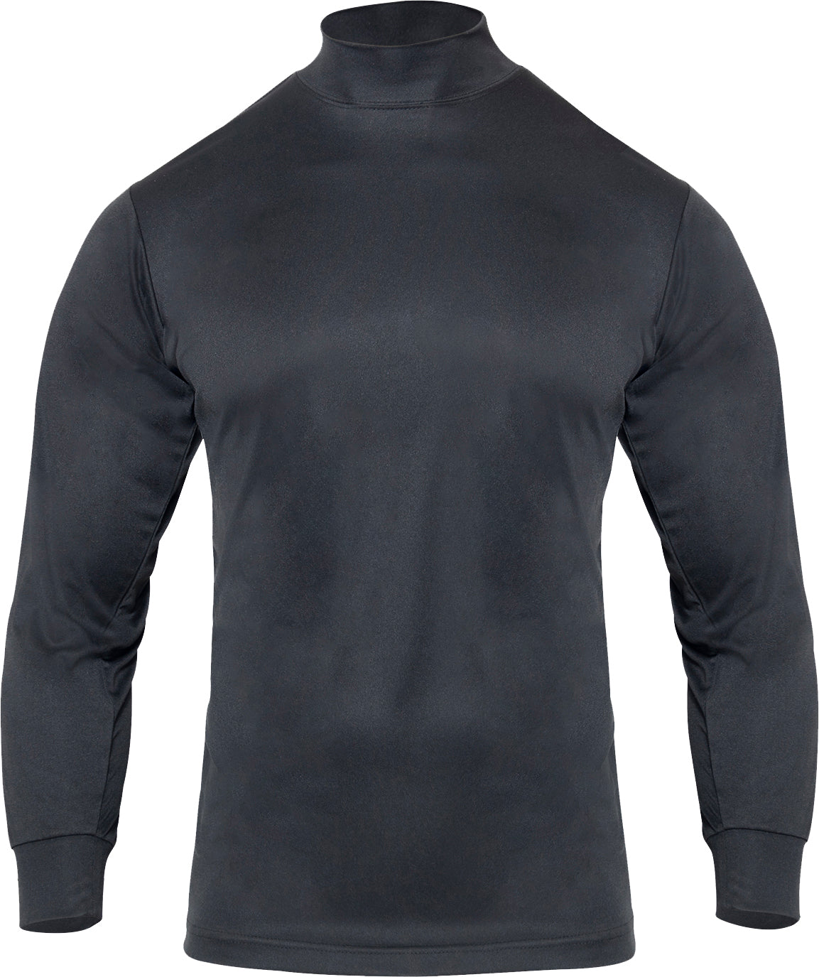 Black - Moisture Wicking Mock Turtleneck