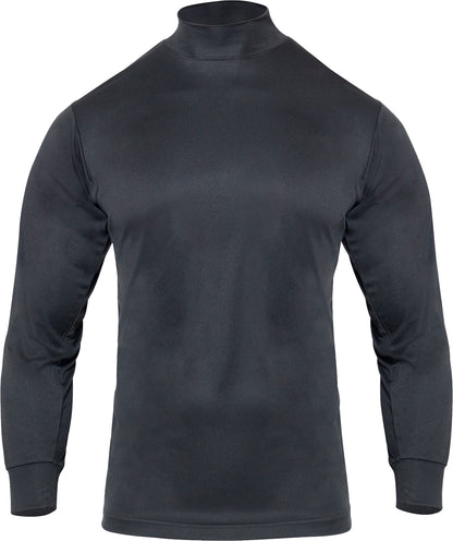 Black - Moisture Wicking Mock Turtleneck