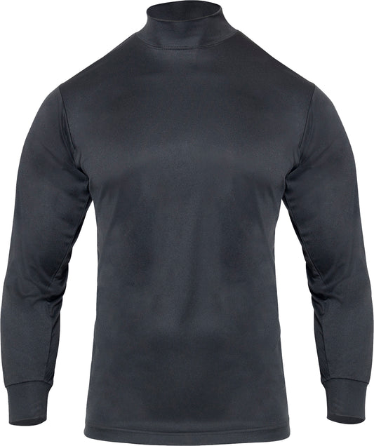 Black - Moisture Wicking Mock Turtleneck