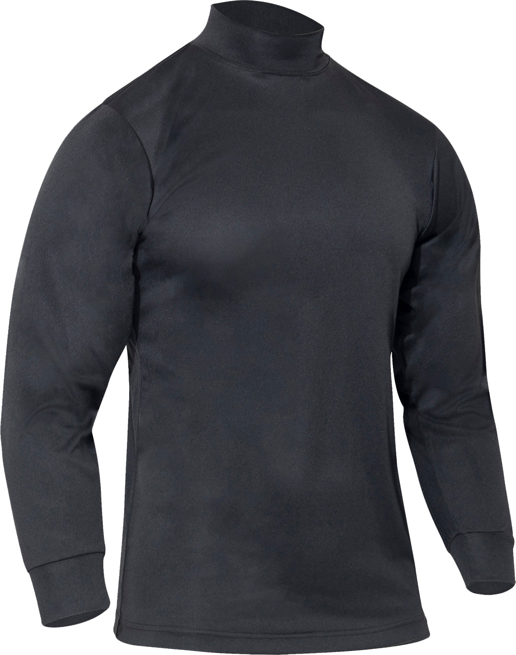 Black - Moisture Wicking Mock Turtleneck