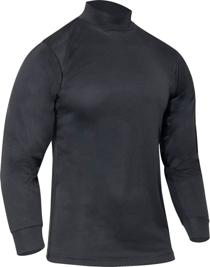 Black - Moisture Wicking Mock Turtleneck