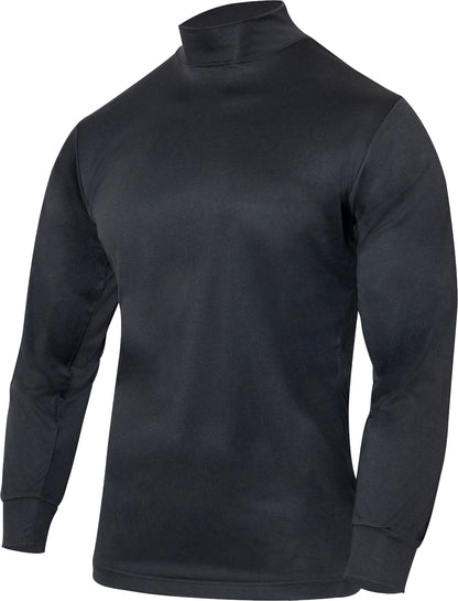 Black - Moisture Wicking Mock Turtleneck