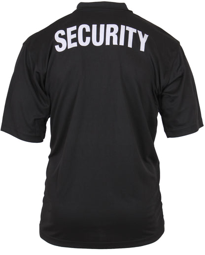 Black - SECURITY Moisture Wicking Golf Shirt