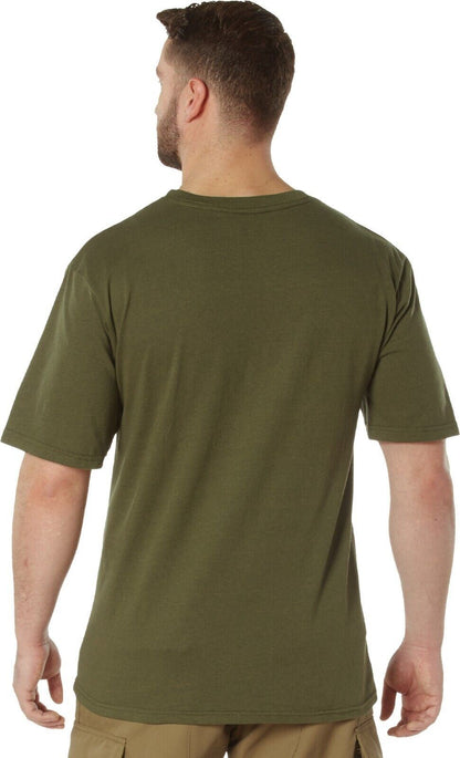 Olive Drab - Full Comfort Fit T-Shirt Polyester Cotton Army Tee