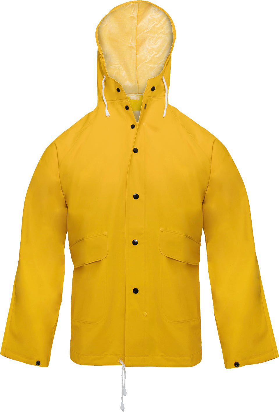 Yellow - Heavy Duty PVC Hooded Rain Jacket