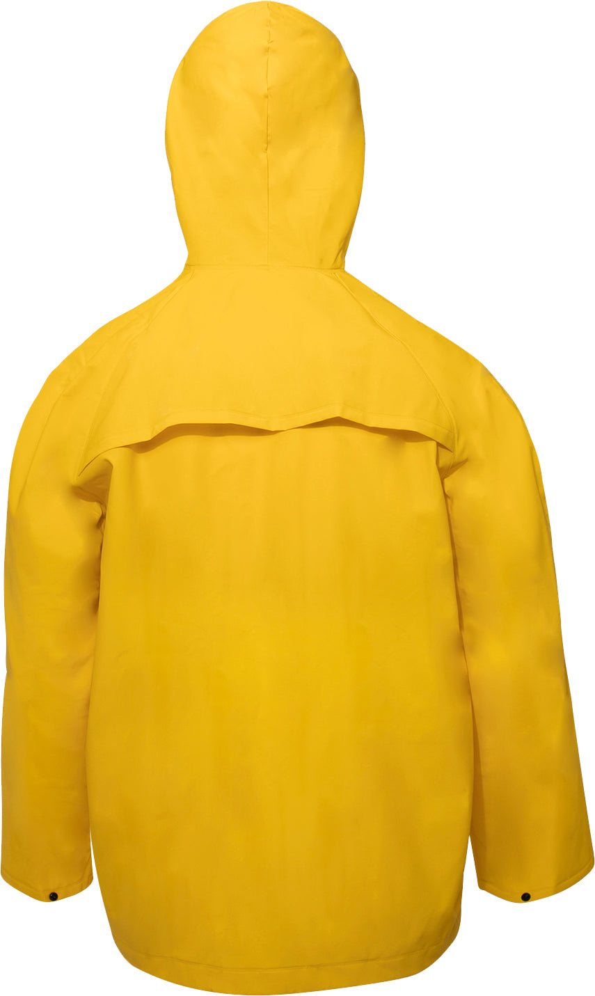Yellow - Heavy Duty PVC Hooded Rain Jacket