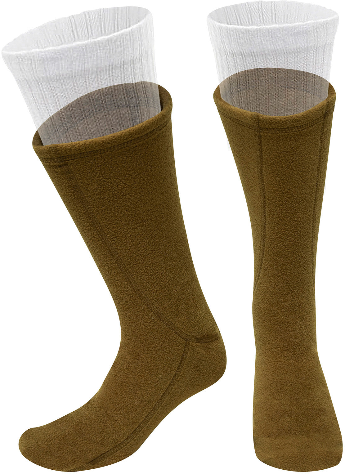 Coyote Brown Polar Fleece Boot Liners