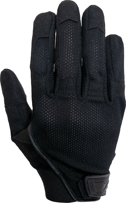 Black - Tactical Combat Gloves, Lightweight Mesh & Leather Durable Work Glove
