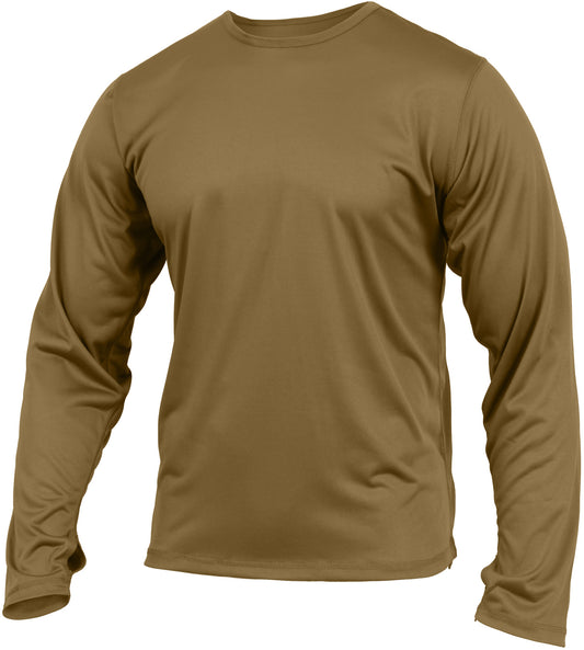 Coyote Brown AR 670-1 - ECWCS Generation III Level 1 Silk Weight Shirt Moisture-Wicking Tactical Base Layer Top