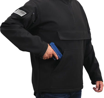 Black Concealed Carry Soft Shell Anorak