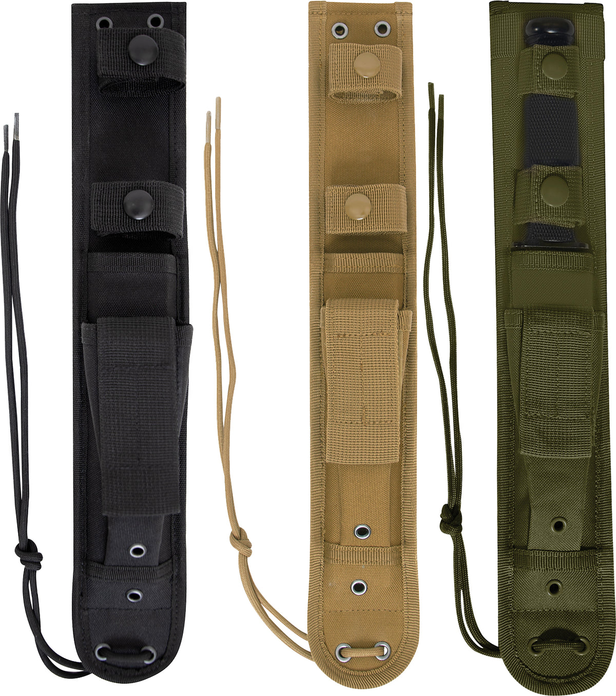 MOLLE Knife Sheath 7", Blade Cover Case Snap Closure Military Army