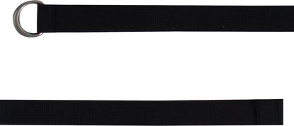 Black Military D-Ring Expedition Belt - Cotton Tactical Web Belt (1.25")