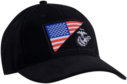 USMC Eagle, Globe and Anchor / US Flag Low Pro Cap