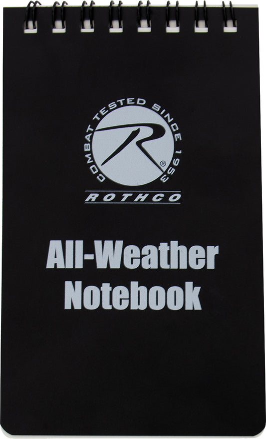 Black - All-Weather Waterproof Notebook (3" X 5")