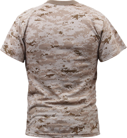 Desert Digital Camo - Tactical Short Sleeve T-Shirt, Poly/Cotton