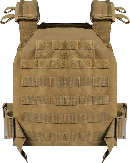 Plate Carrier Vest MOLLE Low Profile Tactical Adjustable Lightweight Combat Vest