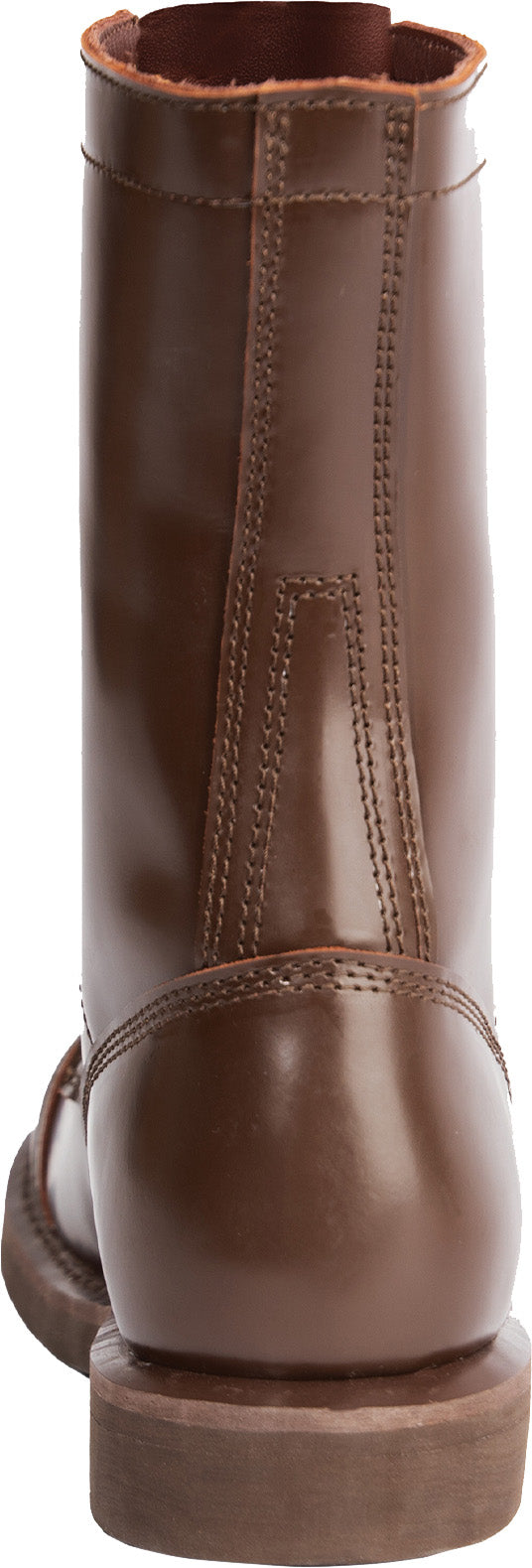 Brown Leather Jump Boots Military Tactical Combat Boots 10 Inch Duty Boots Oil Resistant