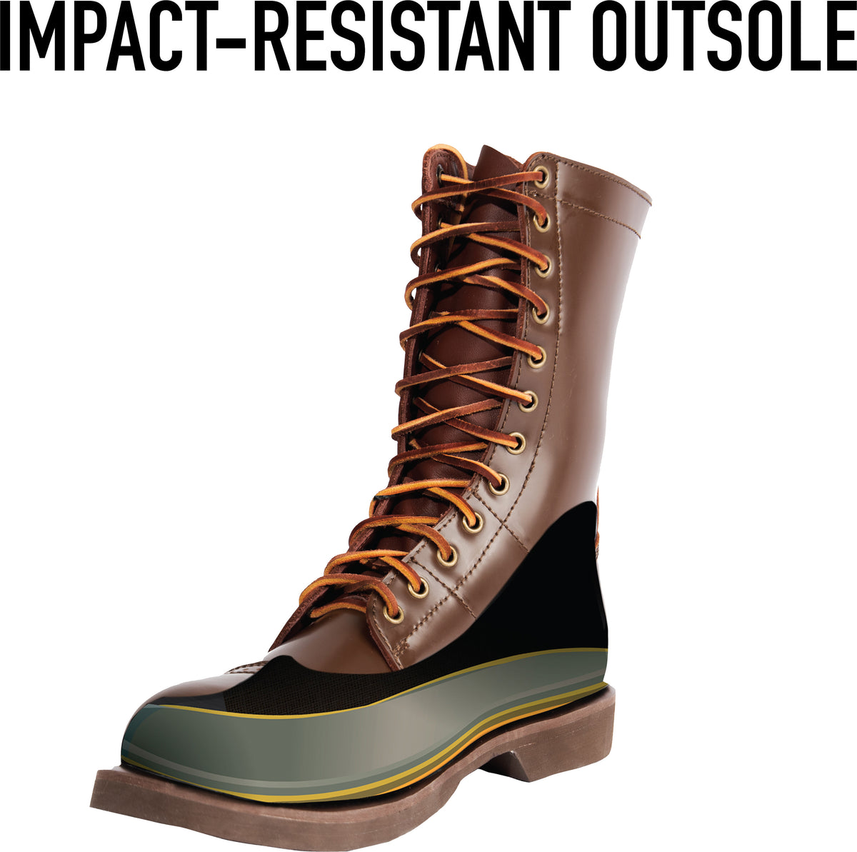 Brown Leather Jump Boots Military Tactical Combat Boots 10 Inch Duty Boots Oil Resistant