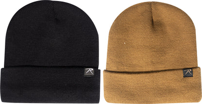 Deluxe Fine Knit Acrylic Watch Cap Fleece-Lined Warm Beanie Hat with Rothco Tag
