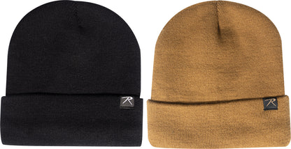 Deluxe Fine Knit Acrylic Watch Cap Sherpa-Lined Warm Beanie Hat with Rothco Tag