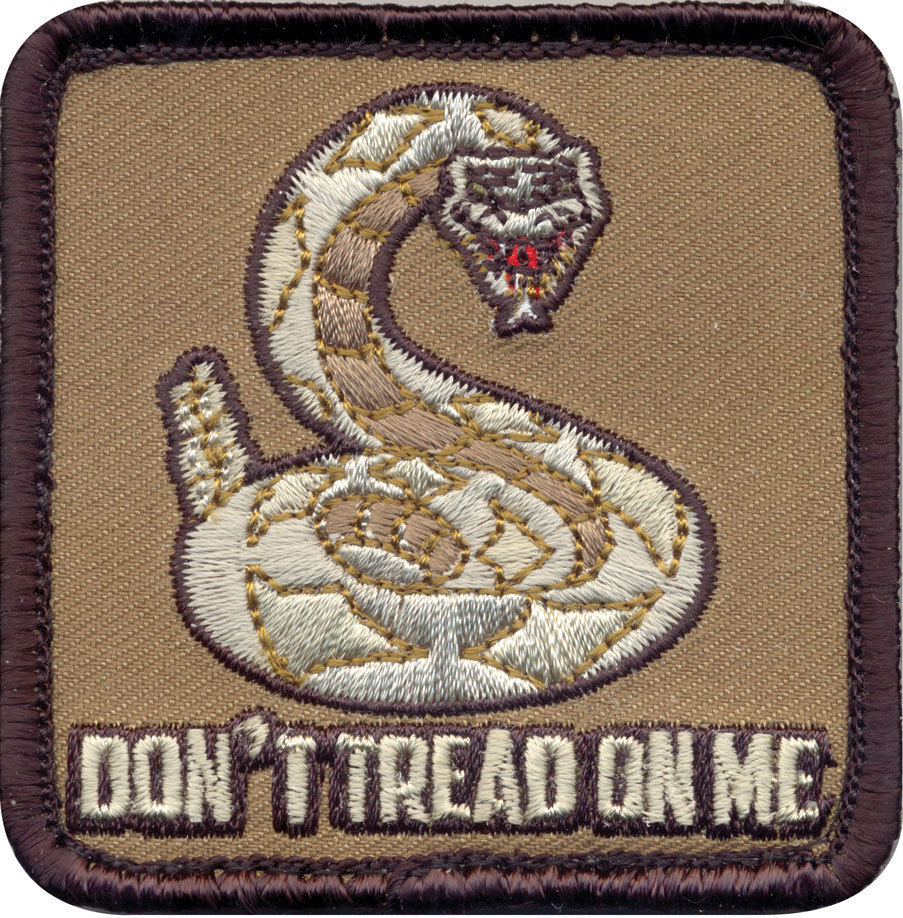 Dont Tread On Me Embroidered Morale Patch 2.5" x 2.5"