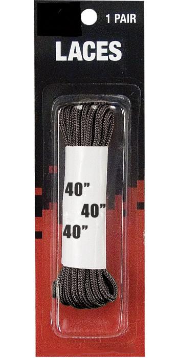 Black - Boot Laces 1 Pair (Nylon) 40 in.