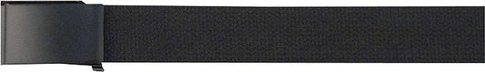 Black - Military Web Belt with Black Flip Buckle 54 in.