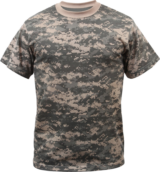 ACU Digital Camo - Tactical Short Sleeve T-Shirt, Poly/Cotton