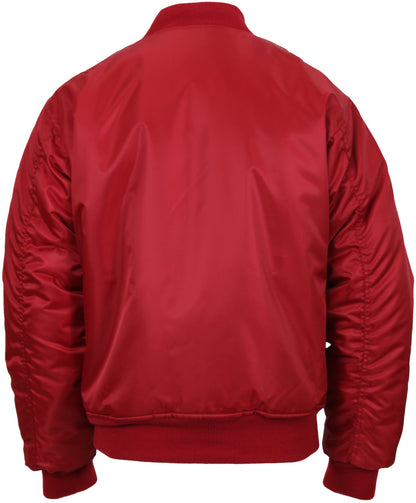 Red - Air Force MA-1 Flight Jacket Bomber US Military Style Reversible Coat