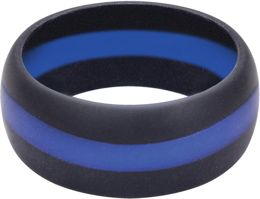 Thin Blue Line Silicone Ring