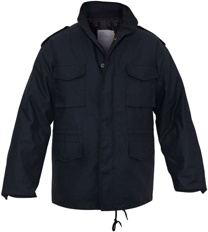 Midnight Blue - Tactical M-65 Field Jacket Army Coat M65 - Poly/Cotton Twill - with Removeable Liner