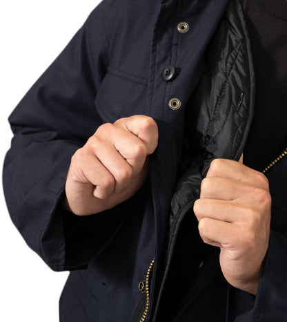 Midnight Blue - Tactical M-65 Field Jacket Army Coat M65 - Poly/Cotton Twill - with Removeable Liner