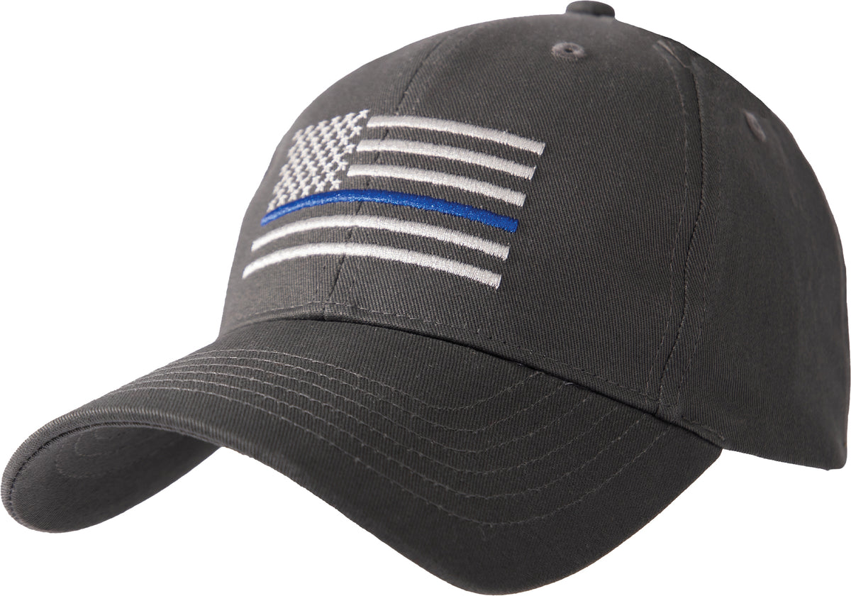 Grey Thin Blue Line Flag Low Profile Cap