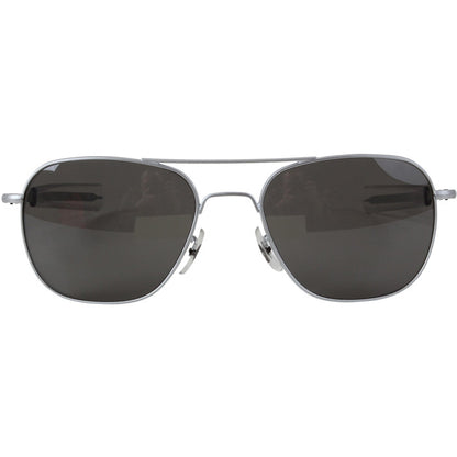 American Optical AO Eyewear Genuine GI Air Force Aviators - Matte Silver Pilots Sunglasses USA Made