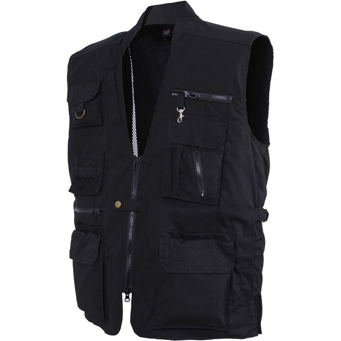 Concealed Safari Outback Carry Vest Black