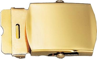 Gold - Solid Brass Military Web Belt Buckle