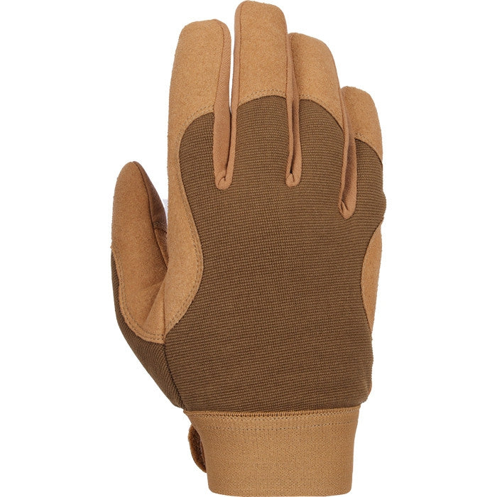 Coyote Brown - Mechanics Gloves, Impact Protection Work/Bikers Glove, Moisture Wicking