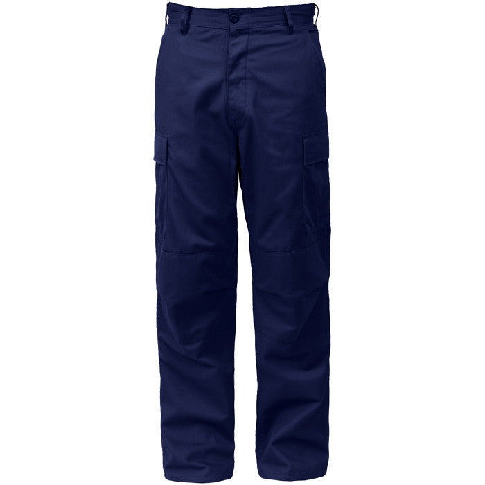 Midnight Blue - Tactical BDU Pants Cargo Fatigues - Poly/Cotton Twill - Zipper Fly