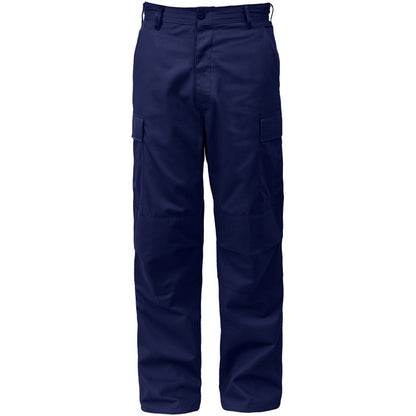 Midnight Blue - Tactical BDU Pants Cargo Fatigues - Poly/Cotton Twill - Zipper Fly