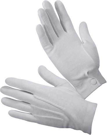 White - Enhanced Uniform Parade Dress Gloves with Gripper Dots