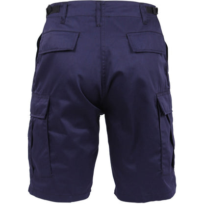 Navy Blue - Tactical Cargo BDU Shorts - Polyester Cotton Twill - Button Fly