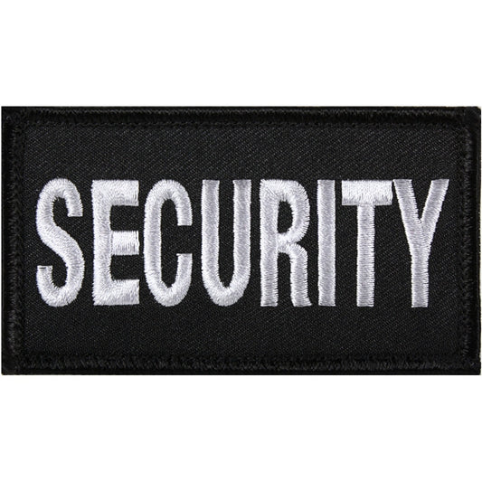 Security Patch with Hook Back, Black (1.875" x 3.375")
